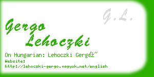 gergo lehoczki business card